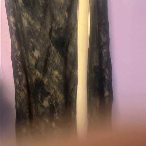 La Femme Elegant Black Lace Backless Dress - Picture 2 of 2